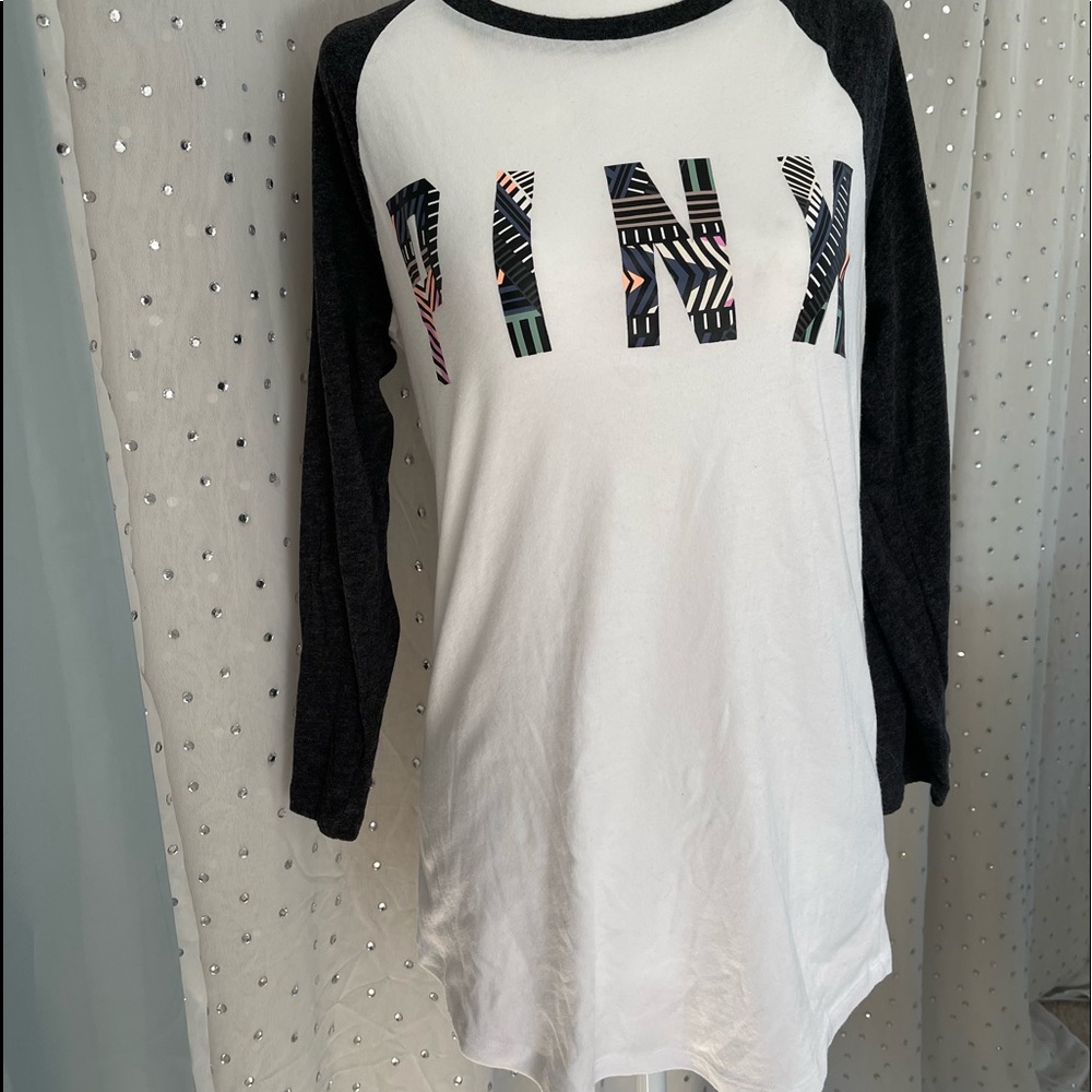 Pink Victoria’s Secret 3/4 inch sleeve t-shirt - Picture 3 of 5